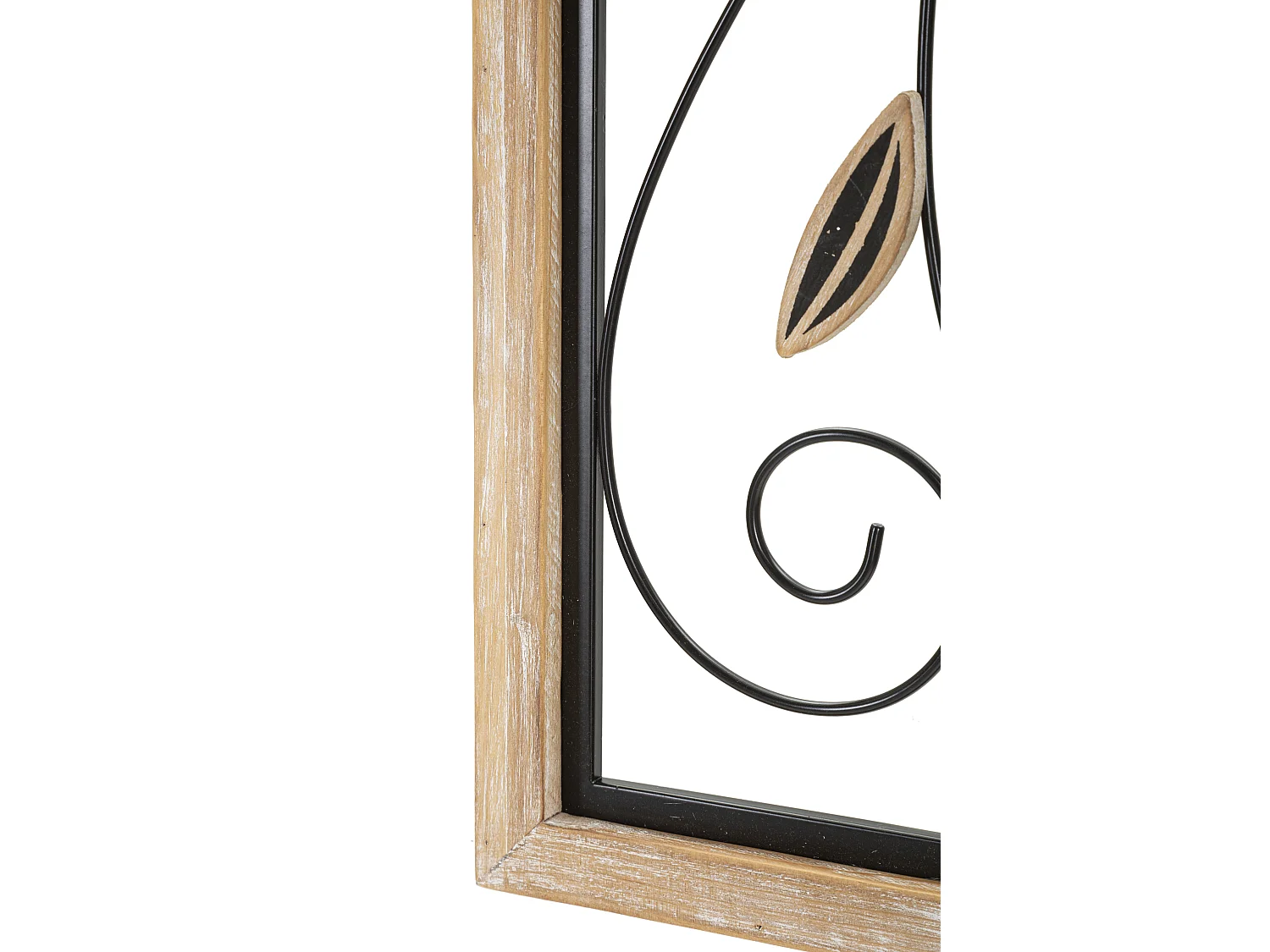 Pannello decorativo 3D in metallo nero con cornice cm 26x2,5x60