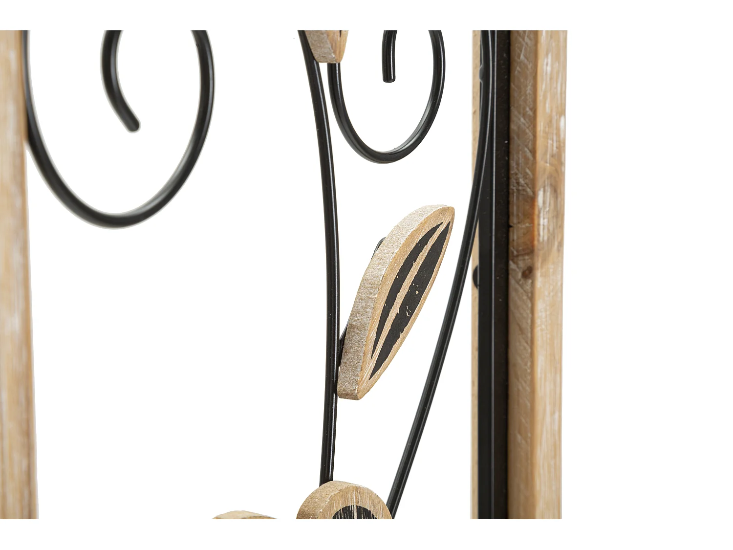 Pannello decorativo 3D in metallo nero con cornice cm 26x2,5x60