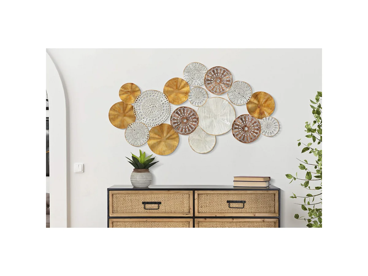 Décoration Murale en Métal "Triby" 125cm Multicolore