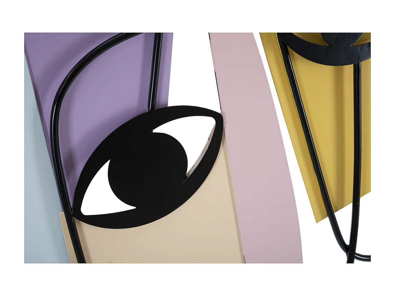 Décoration Murale en Métal "Eyes" 120cm Multicolore