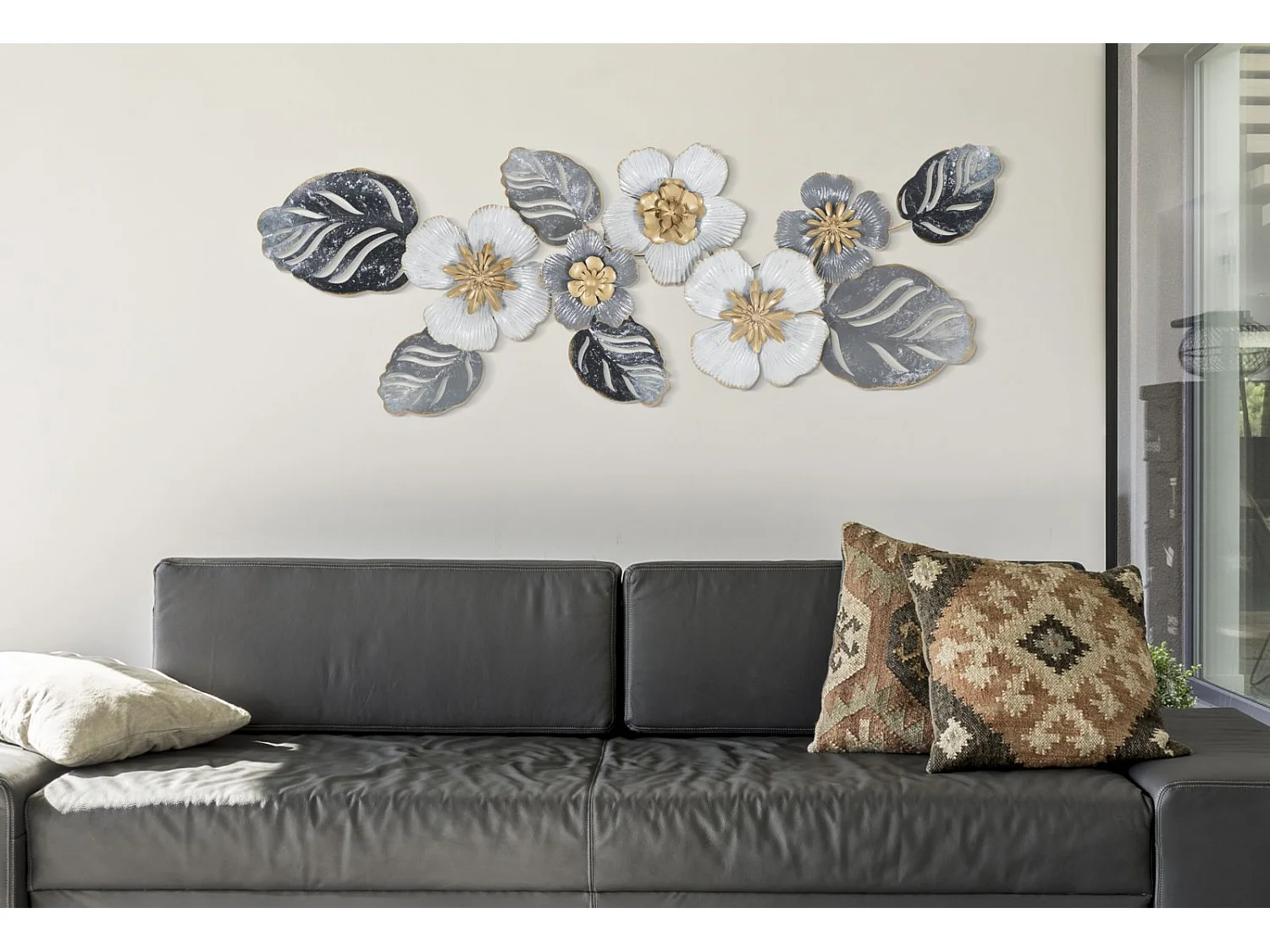 Panneau décoratif 3D en métal multicolore cm 87,6x5,7x33,7