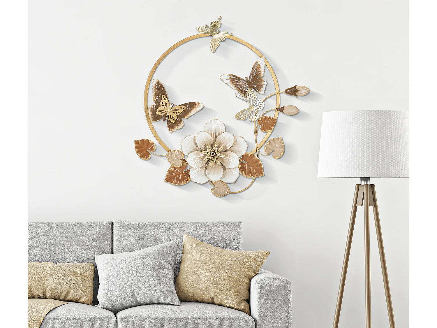 Décoration Murale Ronde en Métal "Rouns" 63cm Multicolore