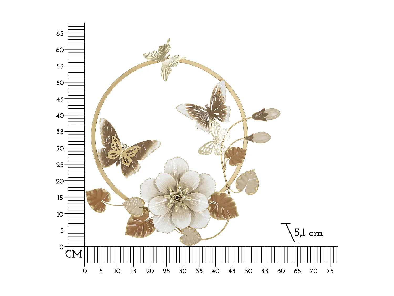 Décoration Murale Ronde en Métal "Rouns" 63cm Multicolore