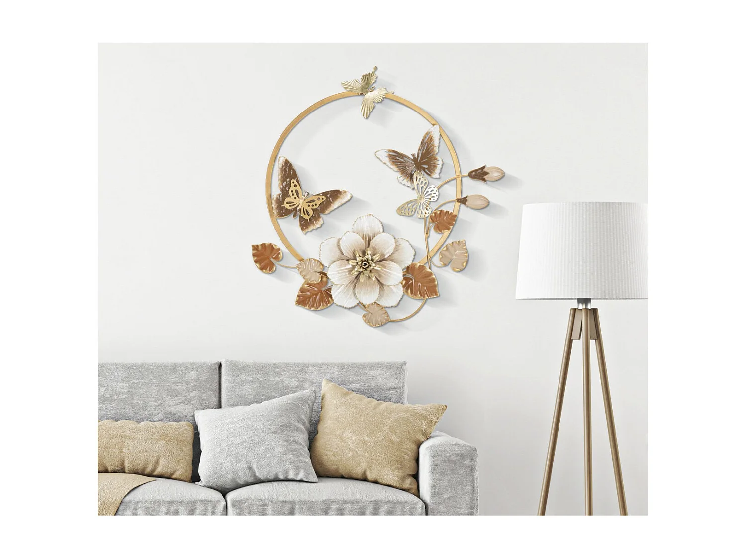 Décoration Murale Ronde en Métal "Rouns" 63cm Multicolore