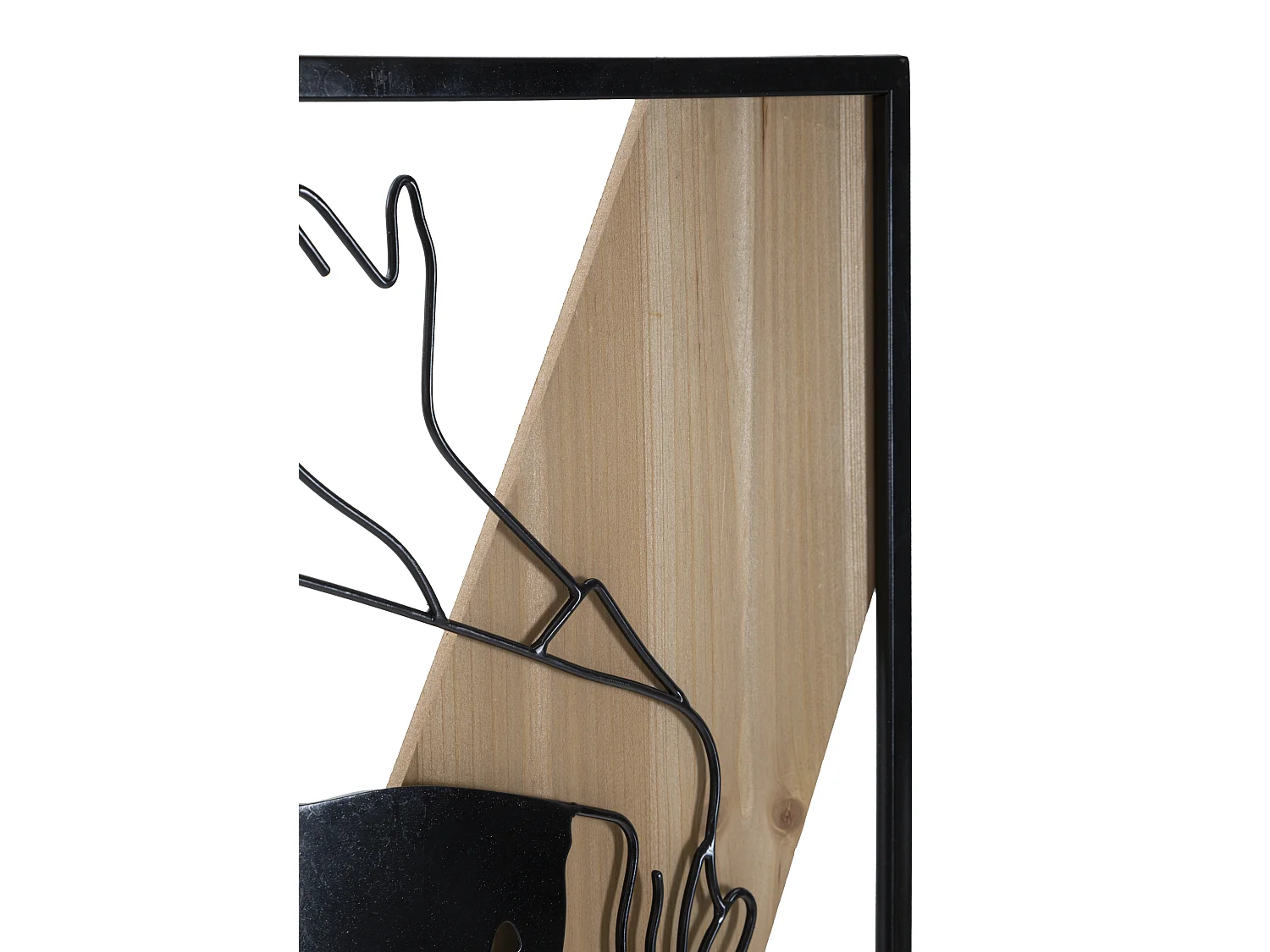 Décoration Murale Encadrée "Strip" 90cm Noir & Naturel