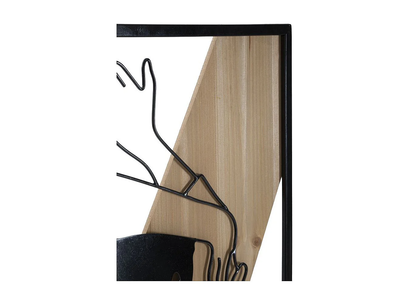 Décoration Murale Encadrée "Strip" 90cm Noir & Naturel