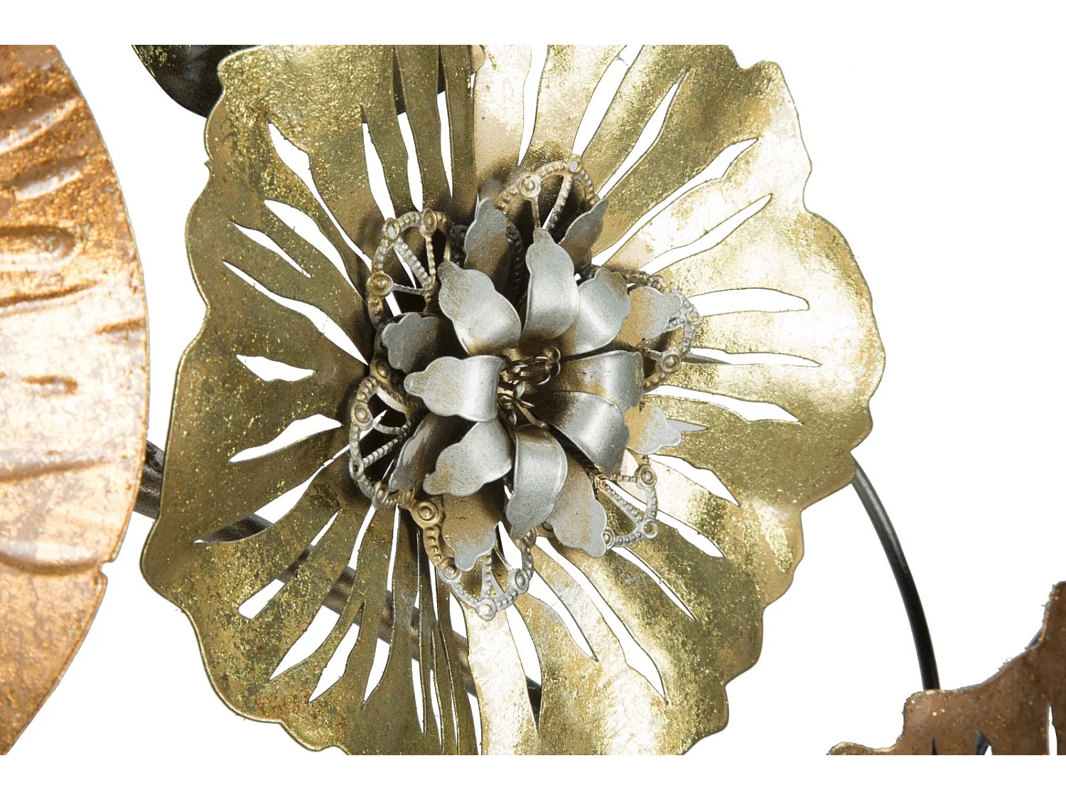 Décoration Murale en Métal "Feuilles" 117cm Multicolore