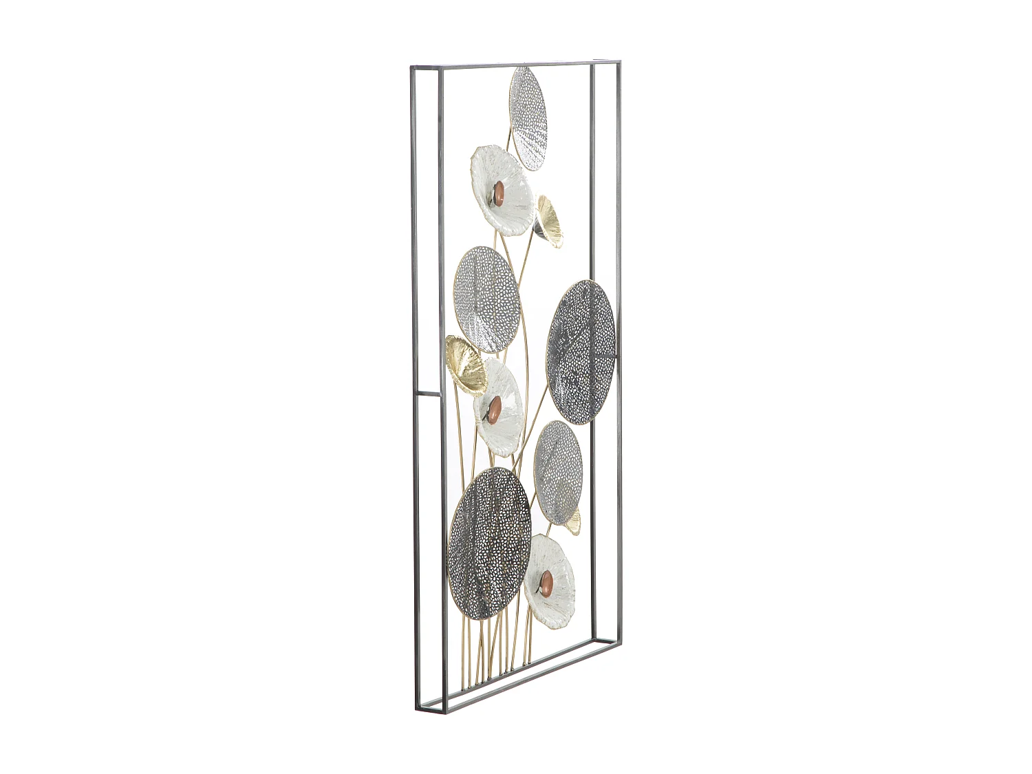 Pannello decorativo 3D in metallo multicolore cm 50x6x90,5