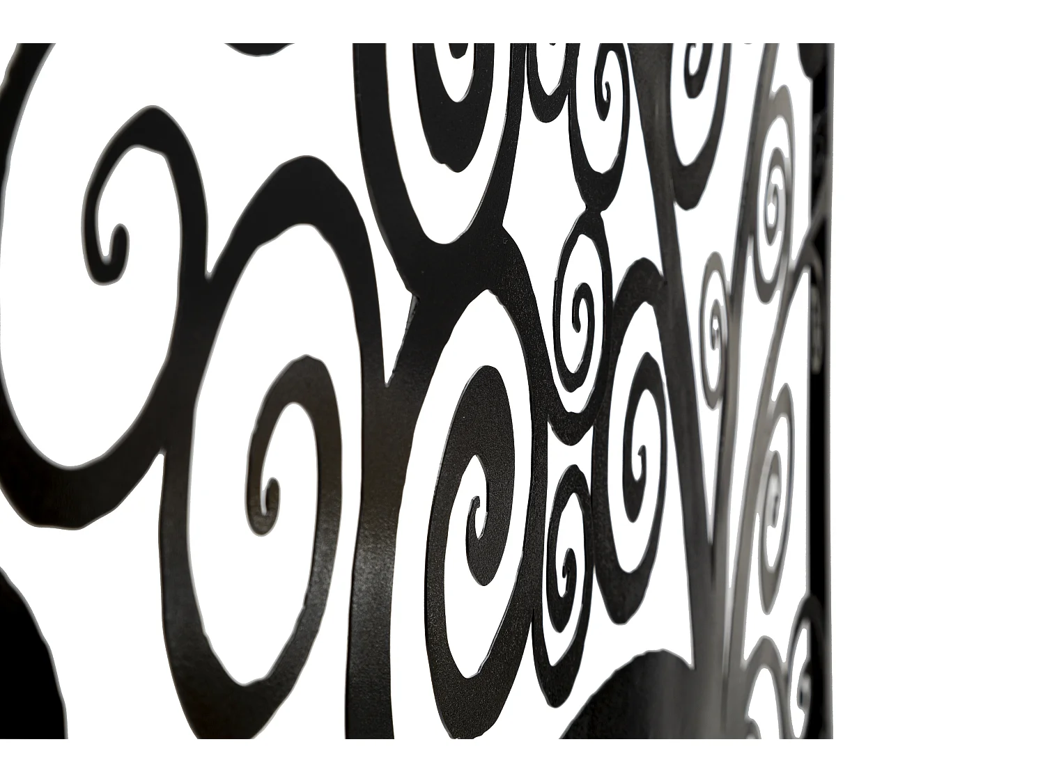 Décoration Murale Encadrée en Métal "Three Plus" 100cm Noir