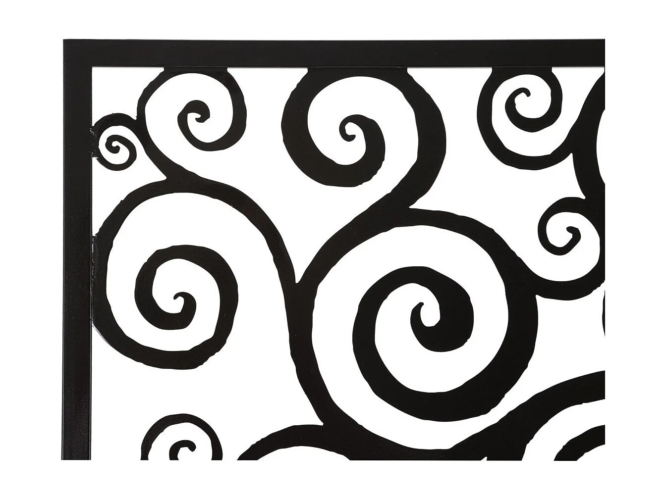 Décoration Murale Encadrée en Métal "Three Plus" 100cm Noir