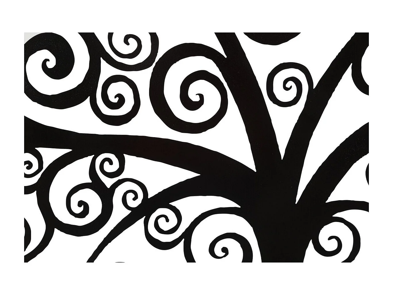 Décoration Murale Encadrée en Métal "Three Plus" 100cm Noir