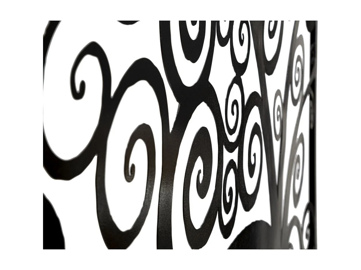 Décoration Murale Encadrée en Métal "Three Plus" 100cm Noir