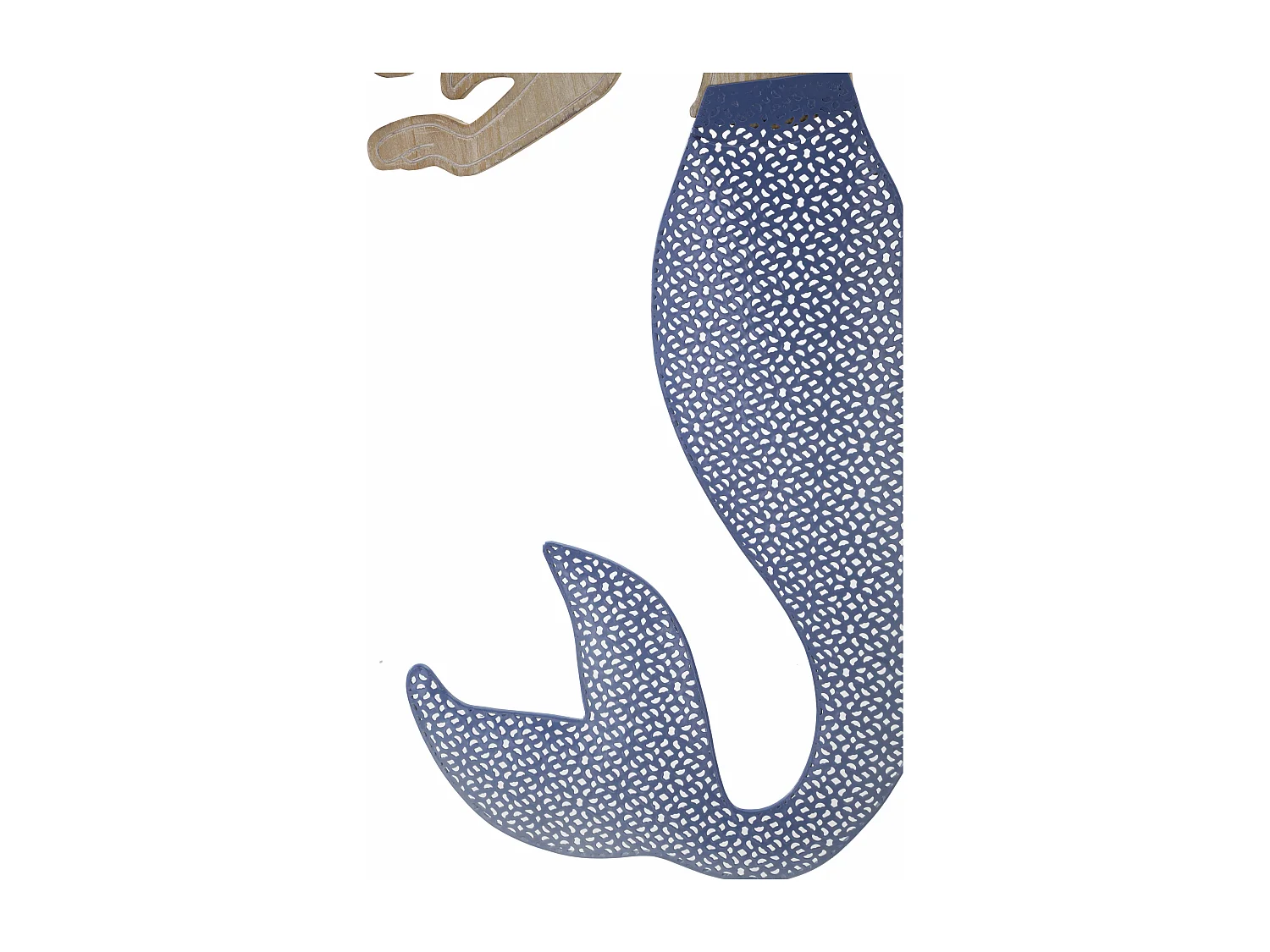 Pannello decorativo 3D in metallo blu sirena cm 30,5x2x60