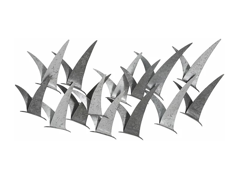Décoration Murale en Métal "Gabbiani" 93cm Gris