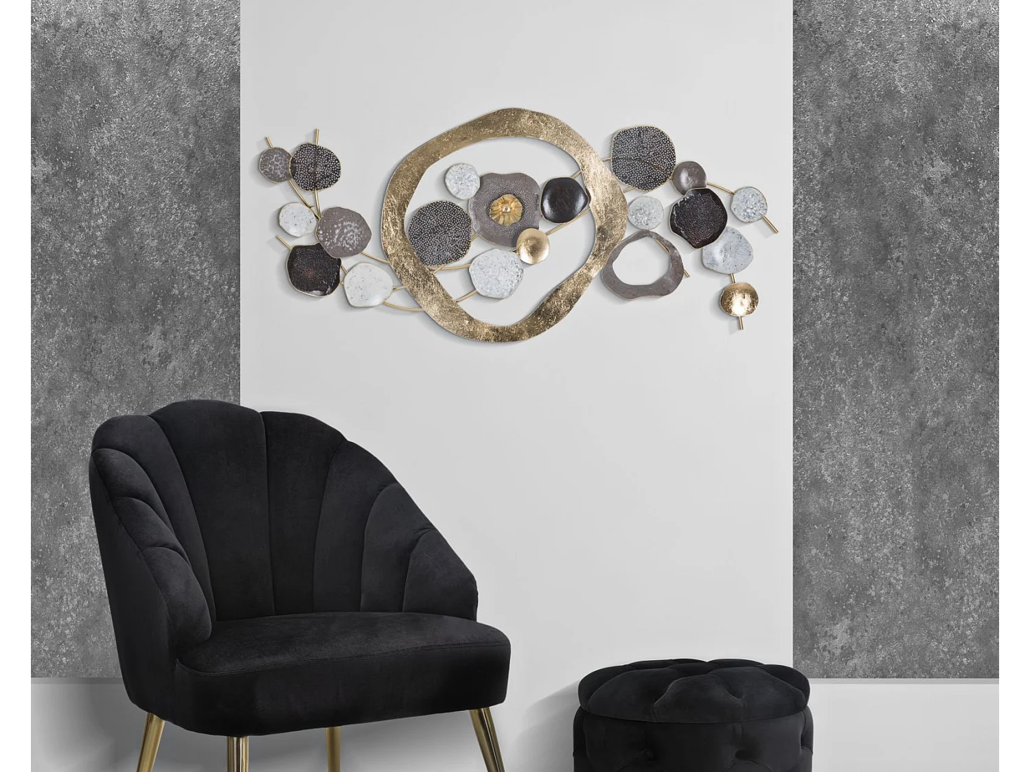 Décoration Murale en Métal "Indry" 121cm Multicolore