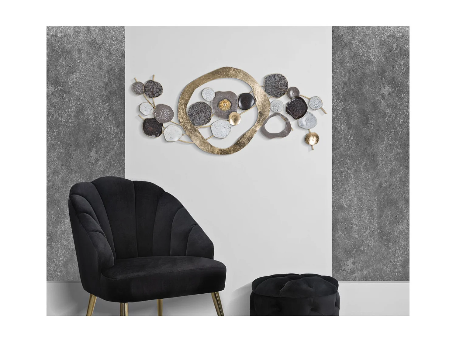 Décoration Murale en Métal "Indry" 121cm Multicolore