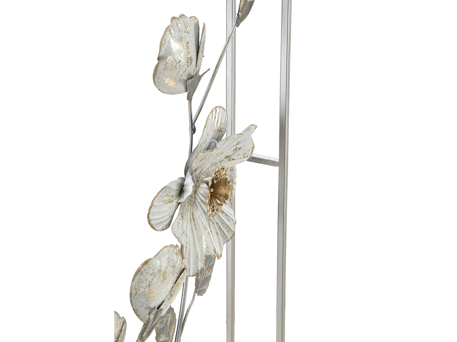 Pannello decorativo 3D in metallo grigio cm 50x5,5x90,5