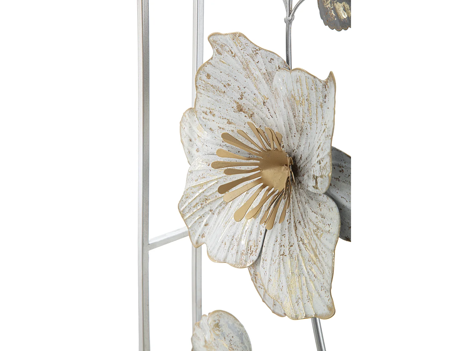 Pannello decorativo 3D in metallo grigio cm 50x5,5x90,5