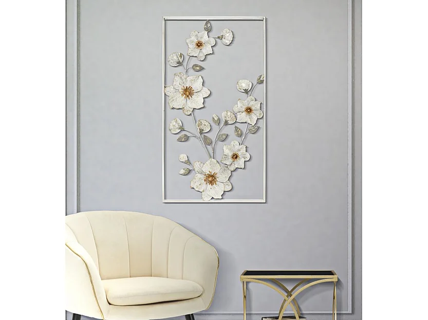 Décoration Murale Encadrée en Métal "Flix" 90cm Multicolore