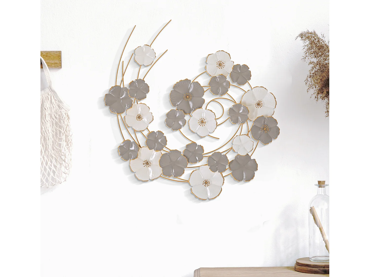 Décoration Murale en Métal "Lotly" 67cm Multicolore