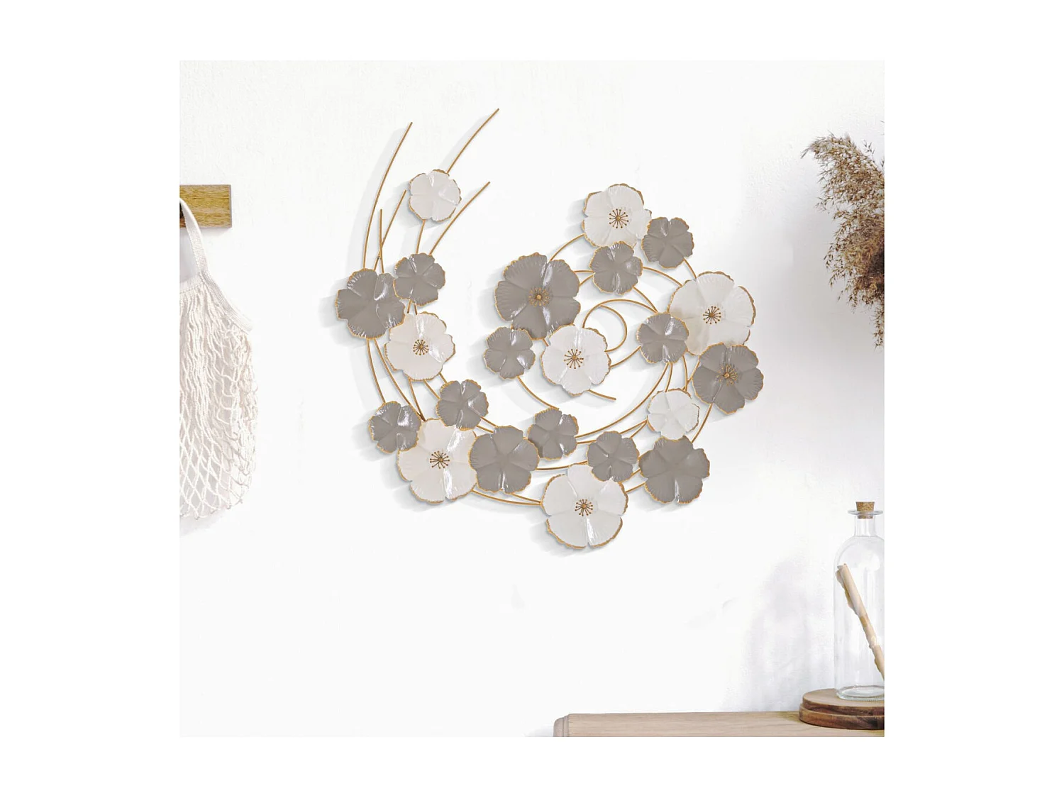 Décoration Murale en Métal "Lotly" 67cm Multicolore