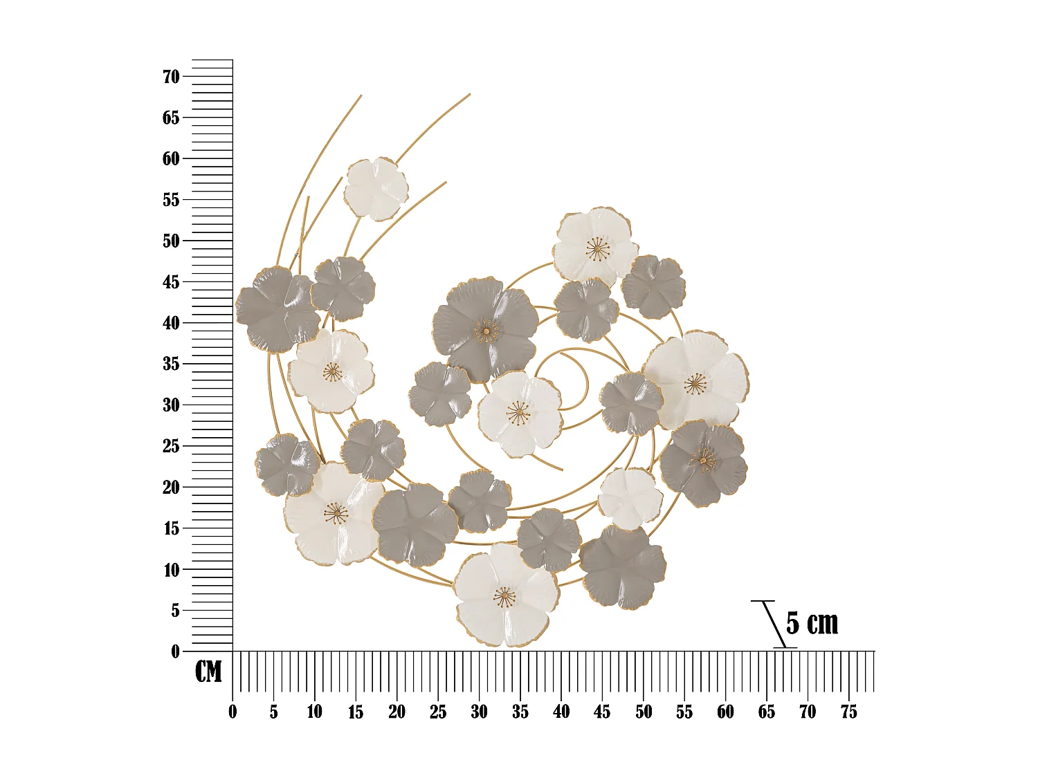 Décoration Murale en Métal "Lotly" 67cm Multicolore