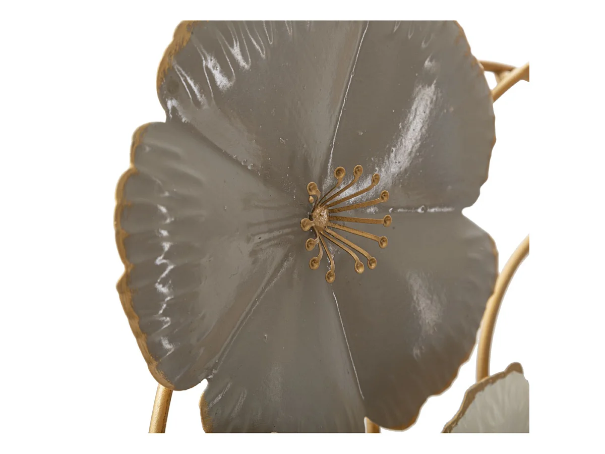 3D-Dekopaneel floral aus Metall mehrfarbig 63,5x5x67,9 cm