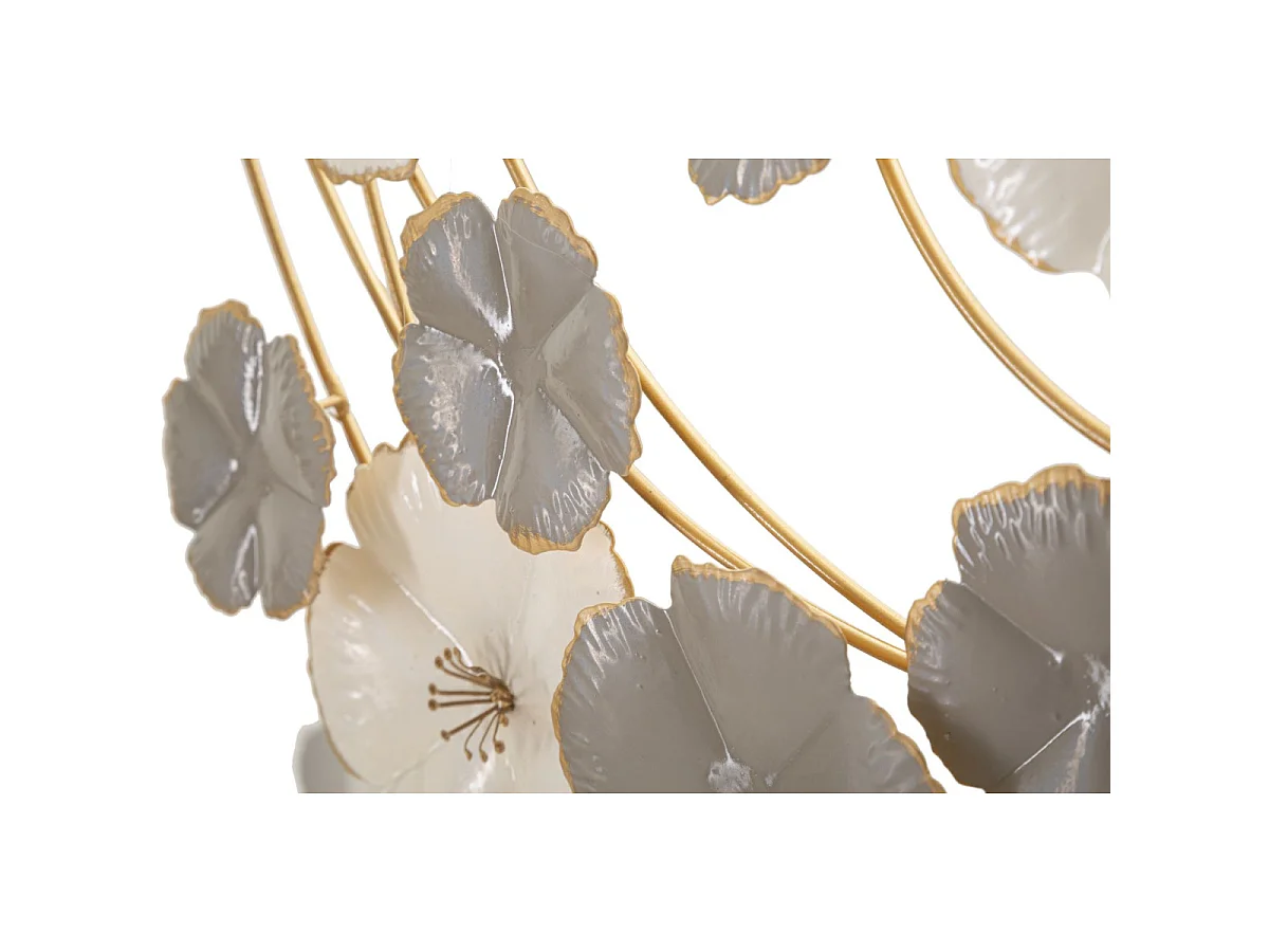 3D-Dekopaneel floral aus Metall mehrfarbig 63,5x5x67,9 cm