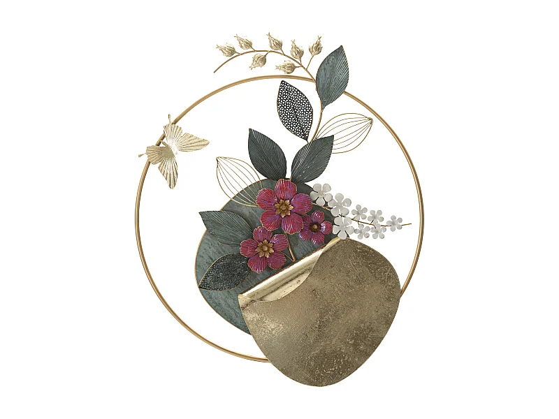 Décoration Murale Ronde en Métal "Gard" 74cm Multicolore