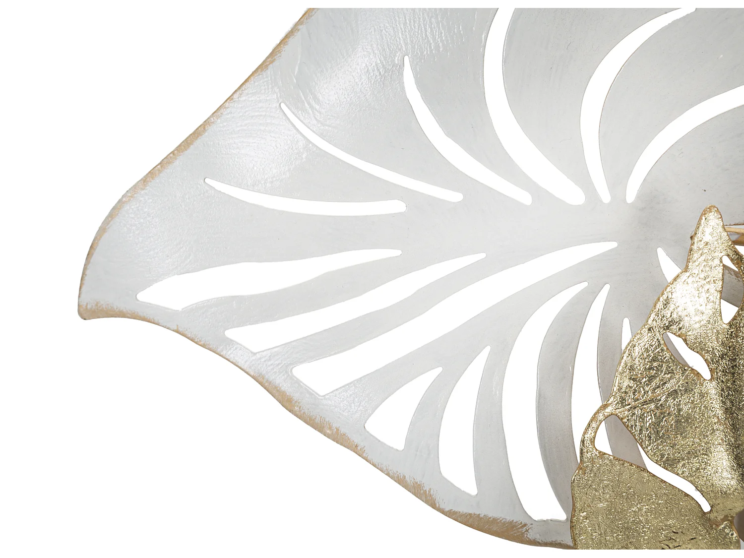Décoration Murale en Métal "Pitch" 90cm Blanc & Or