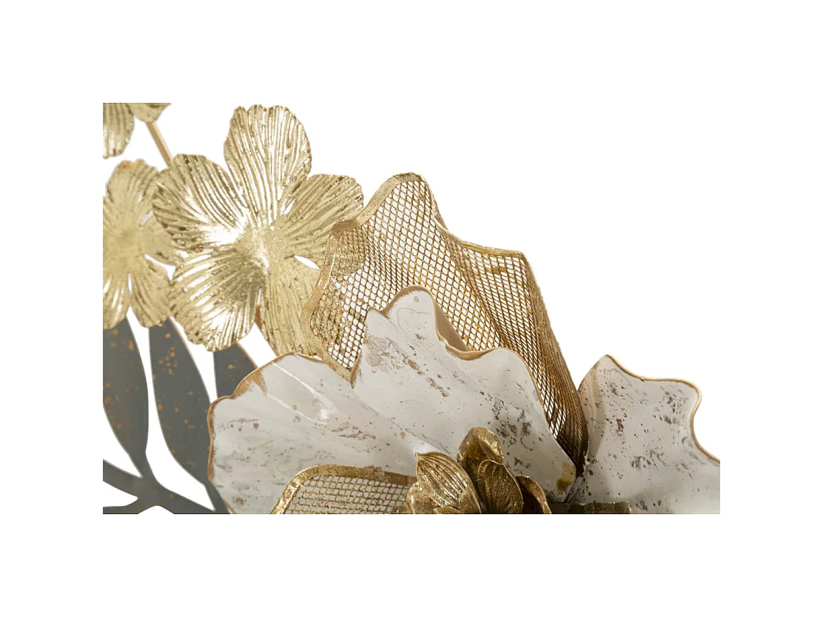 3D-Dekopaneel Blumen aus Metall mehrfarbig 90,2x7,6x41,9 cm