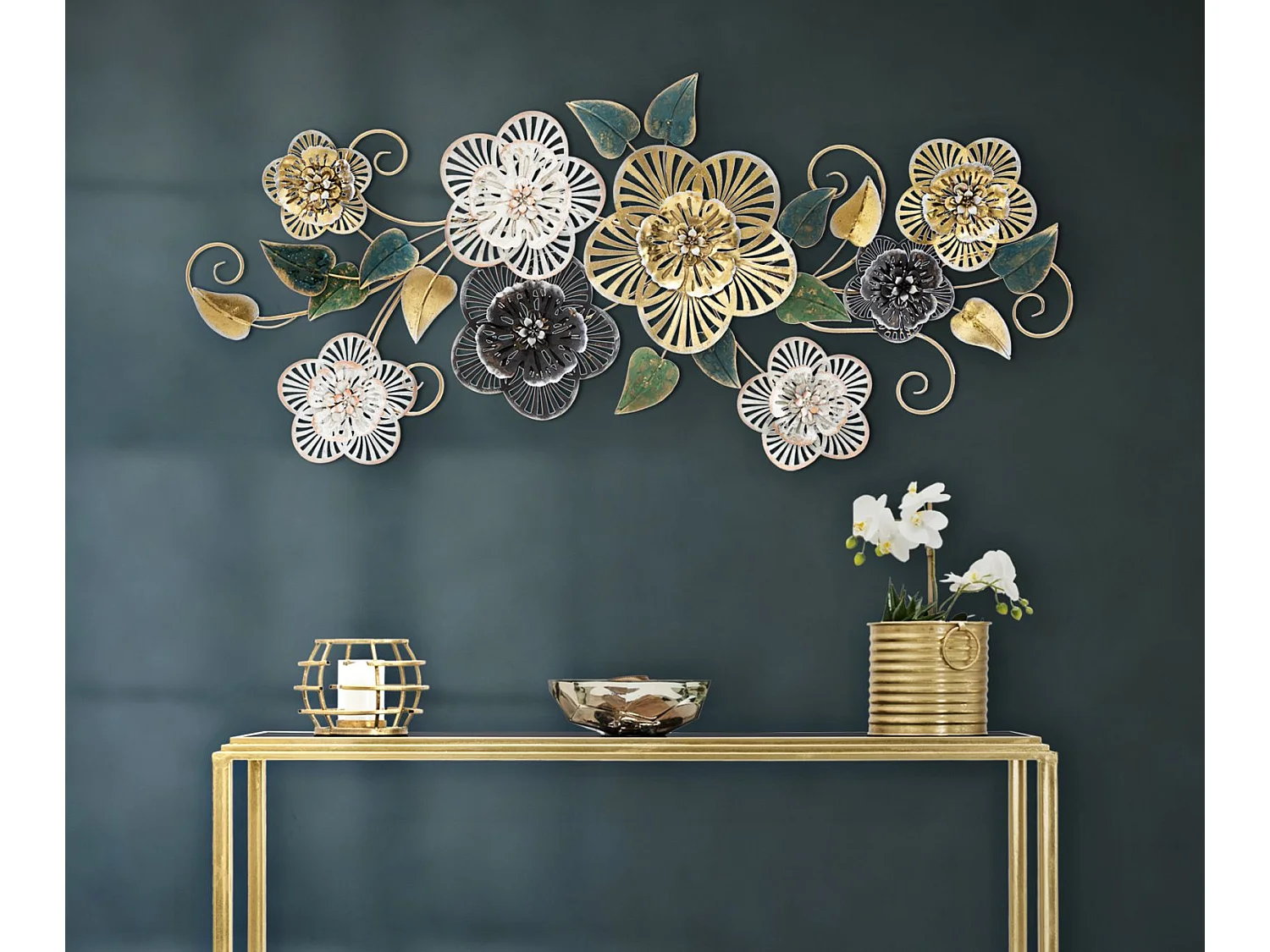 Décoration Murale en Métal "Campur" 118cm Multicolore