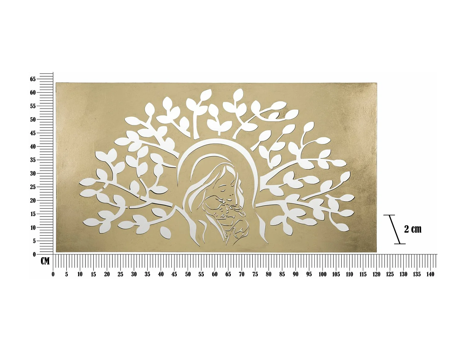 Décoration Murale en Métal "Nativity" 120cm Or