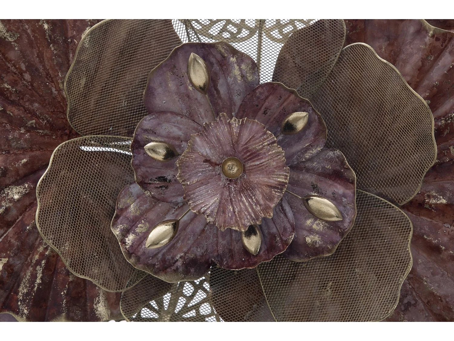 Pannello decorativo 3D in metallo multicolore cm 118x10x58