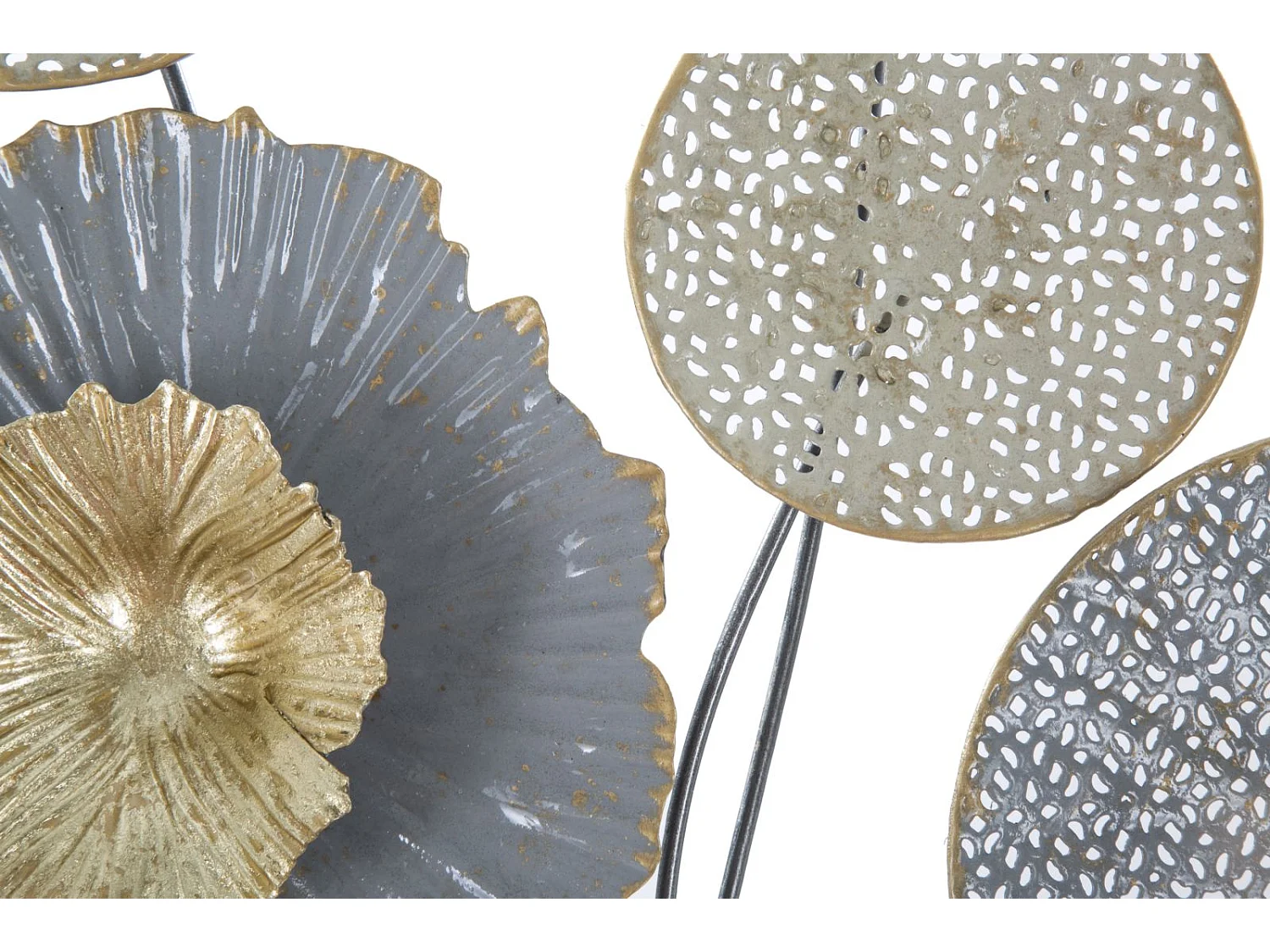 Décoration Murale Encadrée en Métal "Sqity" 50cm Multicolore