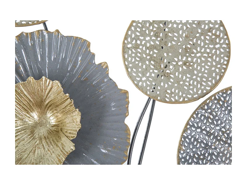 Décoration Murale Encadrée en Métal "Sqity" 50cm Multicolore