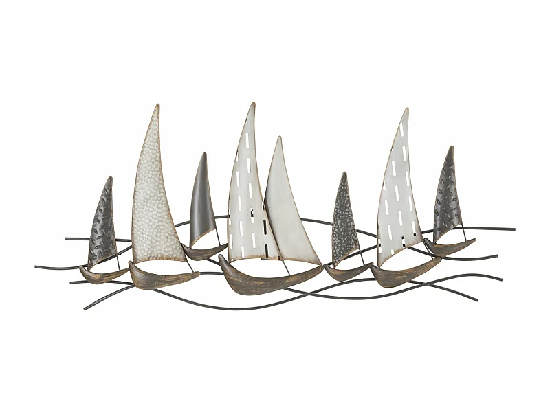 Décoration Murale en Métal "Regata" 100cm Multicolore
