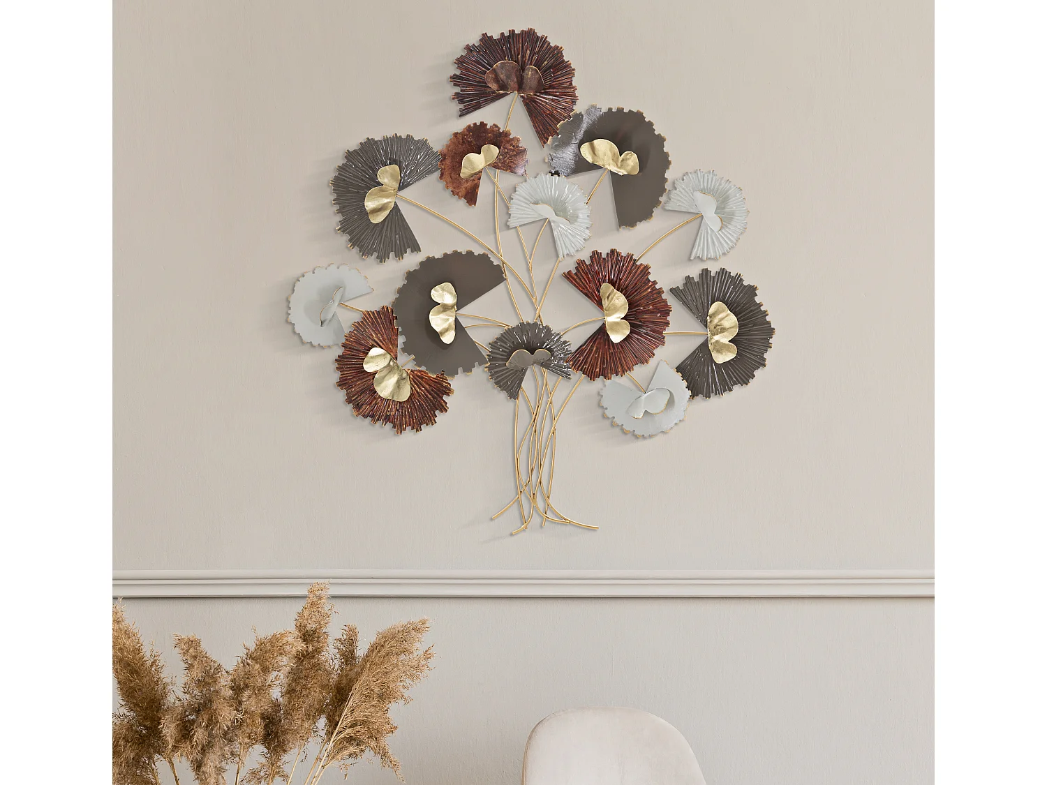 Décoration Murale en Métal "Reddy" 80cm Multicolore