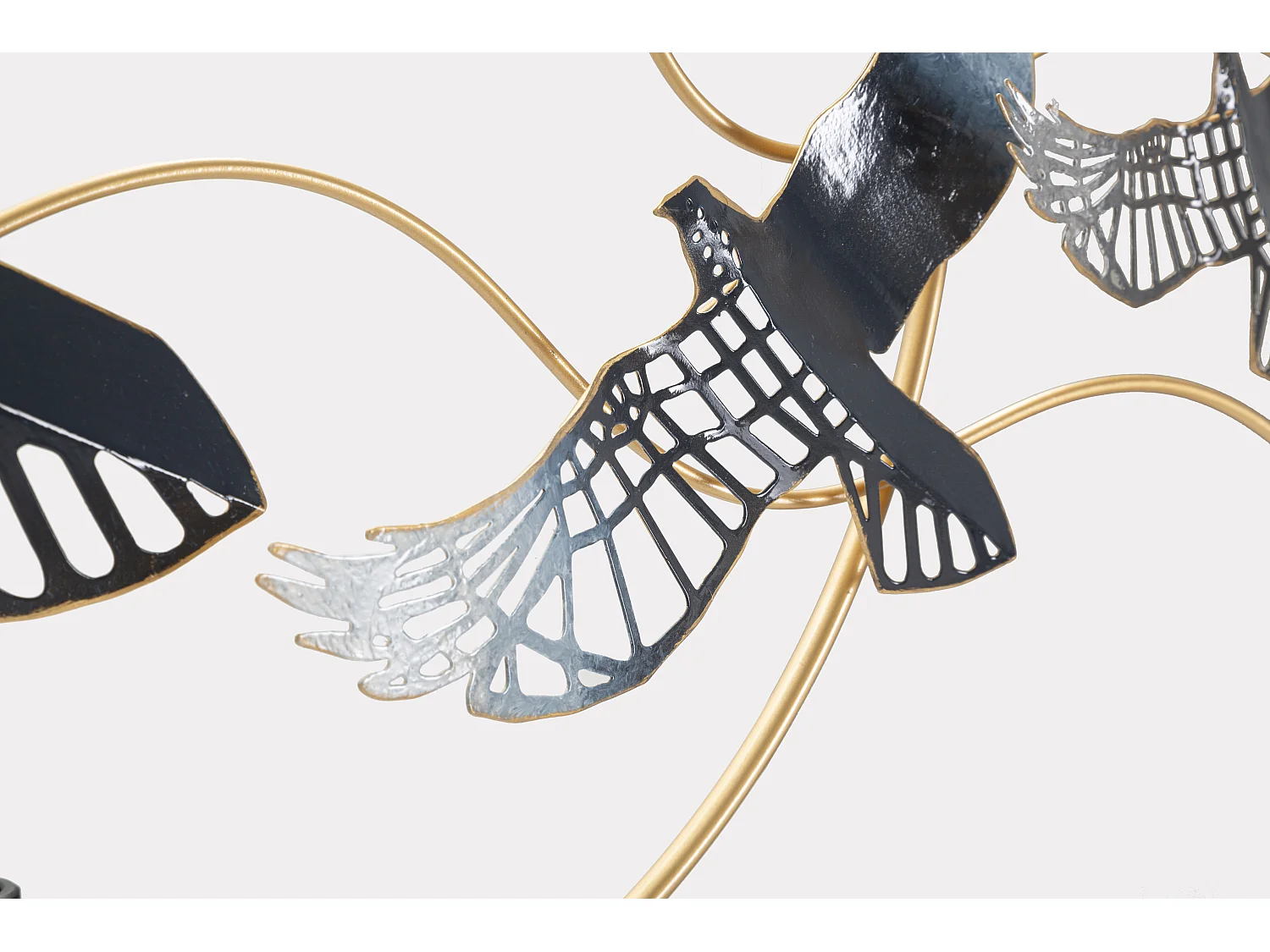 Décoration Murale Encadrée en Métal "Oiseaux" 91cm Multicolore