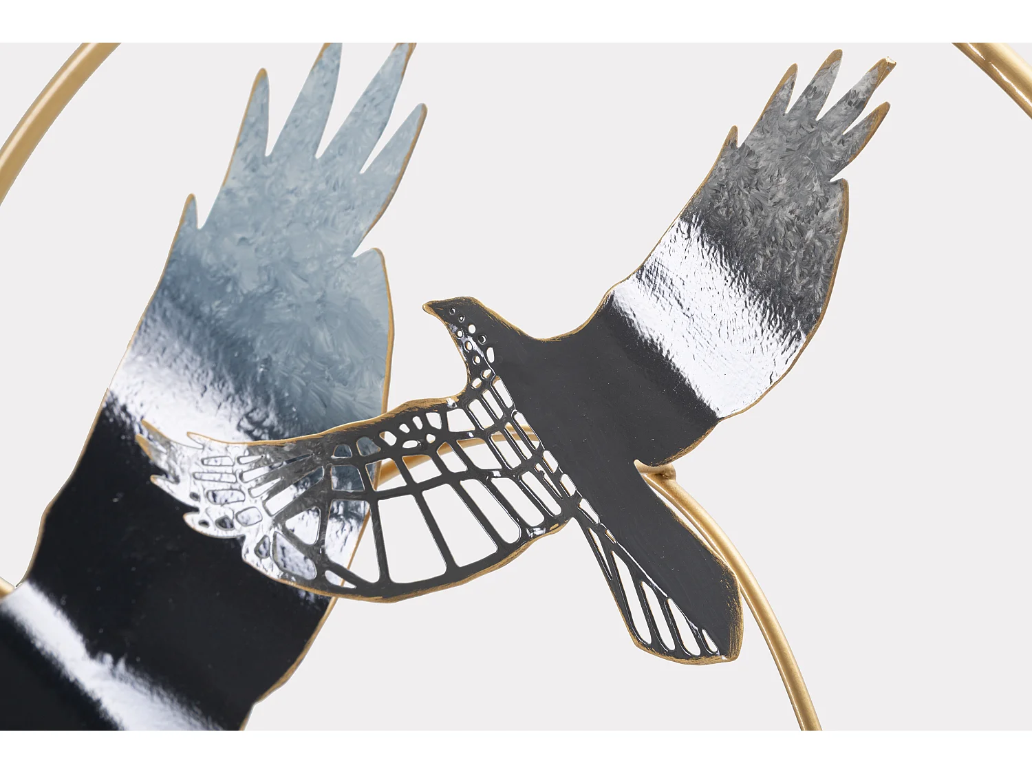 Décoration Murale Encadrée en Métal "Oiseaux" 91cm Multicolore