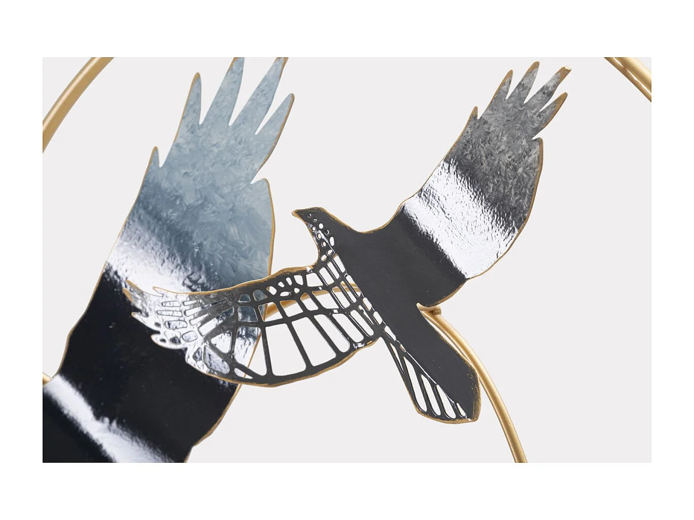 Décoration Murale Encadrée en Métal "Oiseaux" 91cm Multicolore