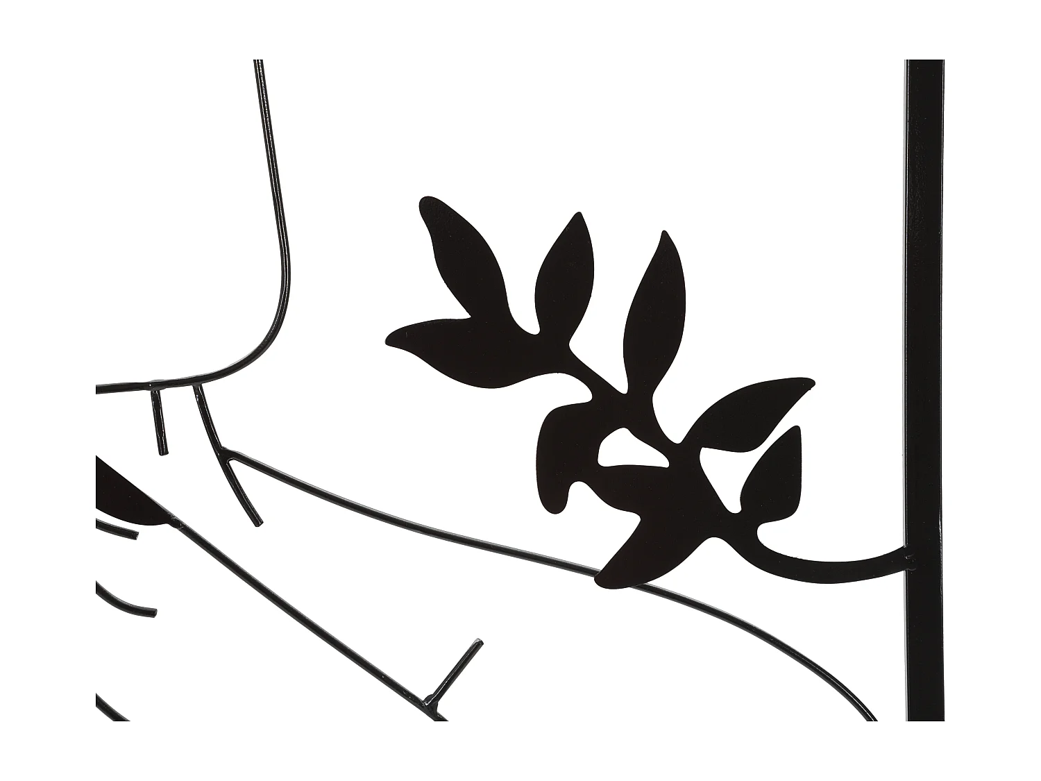 Panneau décoratif 3D en métal noir pour femme avec chapeau cm 60x1x80