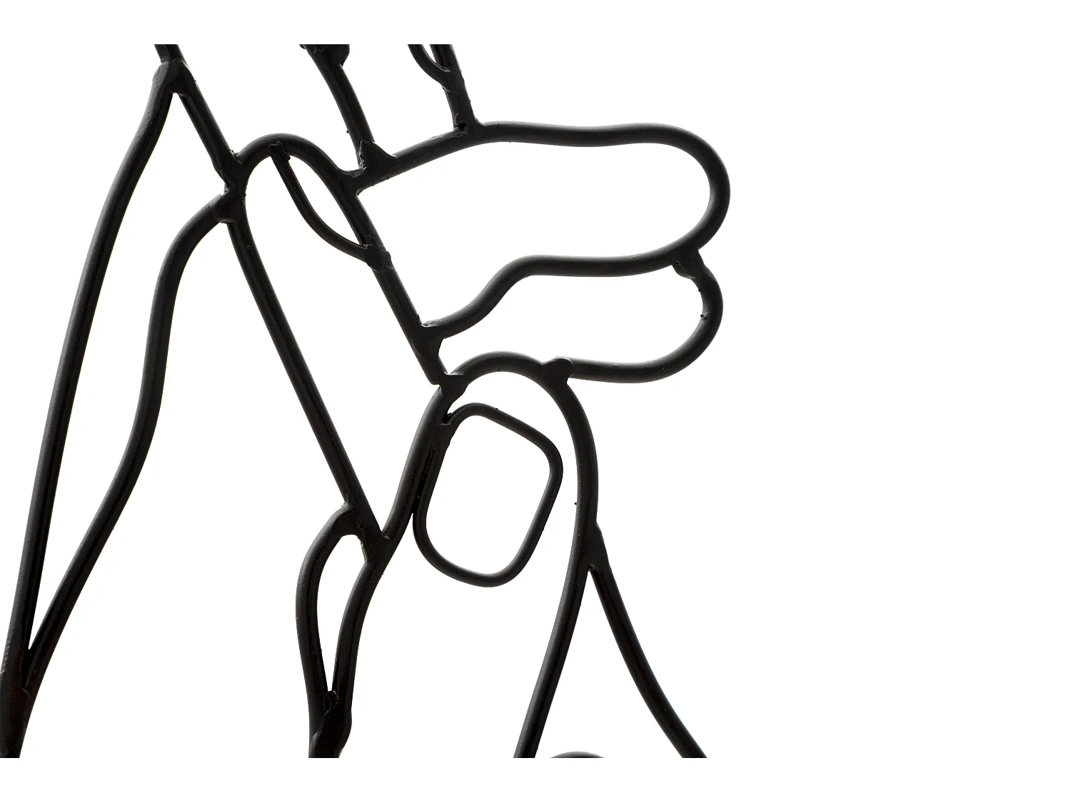 Panneau Mural Décoratif 3D en Fer - Mains Unies aux Lignes Simples - 40x1x55 cm - Décoration Murale Élégante