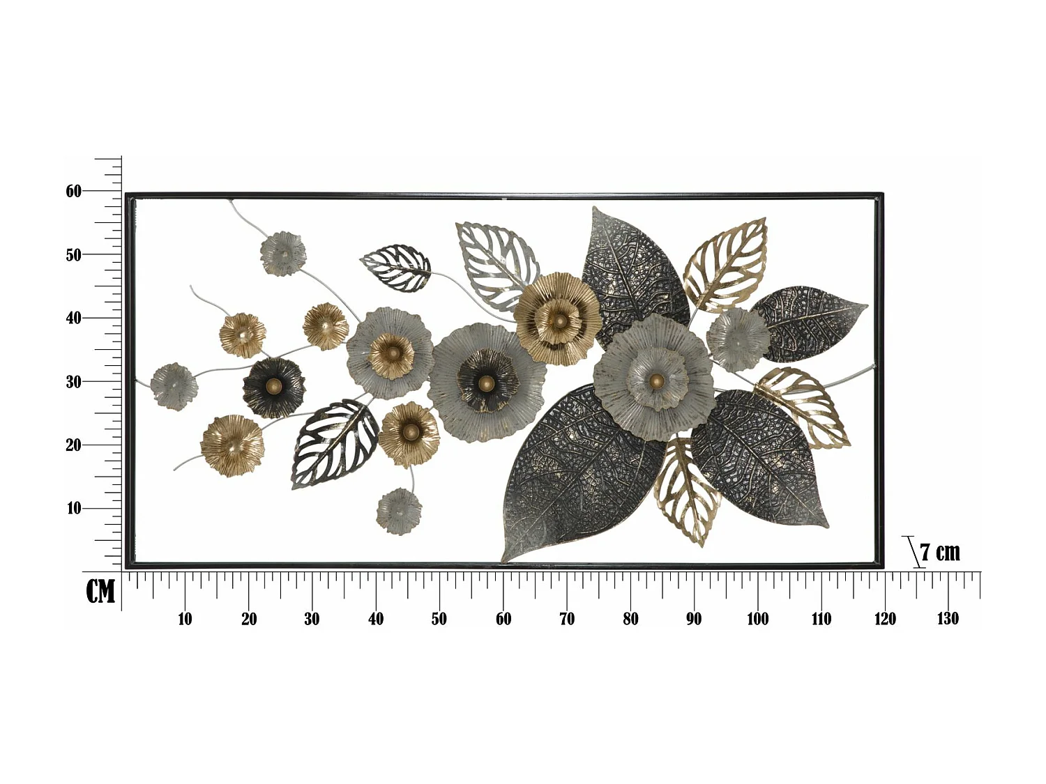 Décoration Murale Encadrée en Métal "Frame" 120cm Multicolore