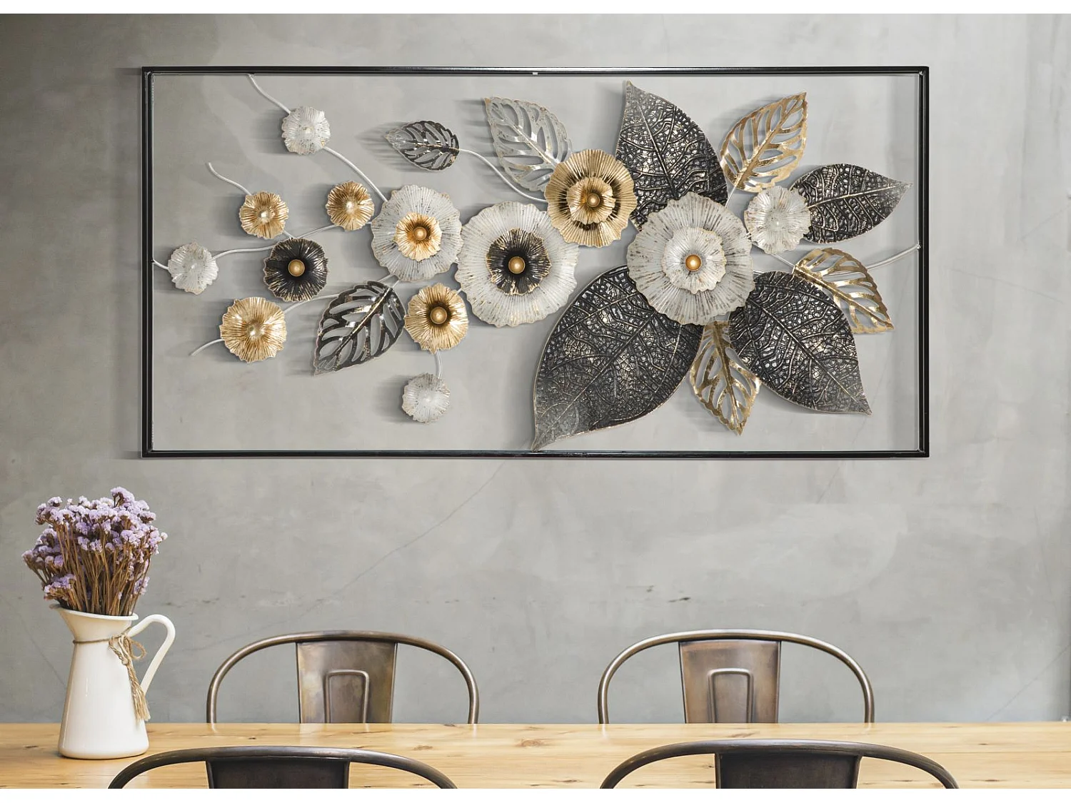 Décoration Murale Encadrée en Métal "Frame" 120cm Multicolore