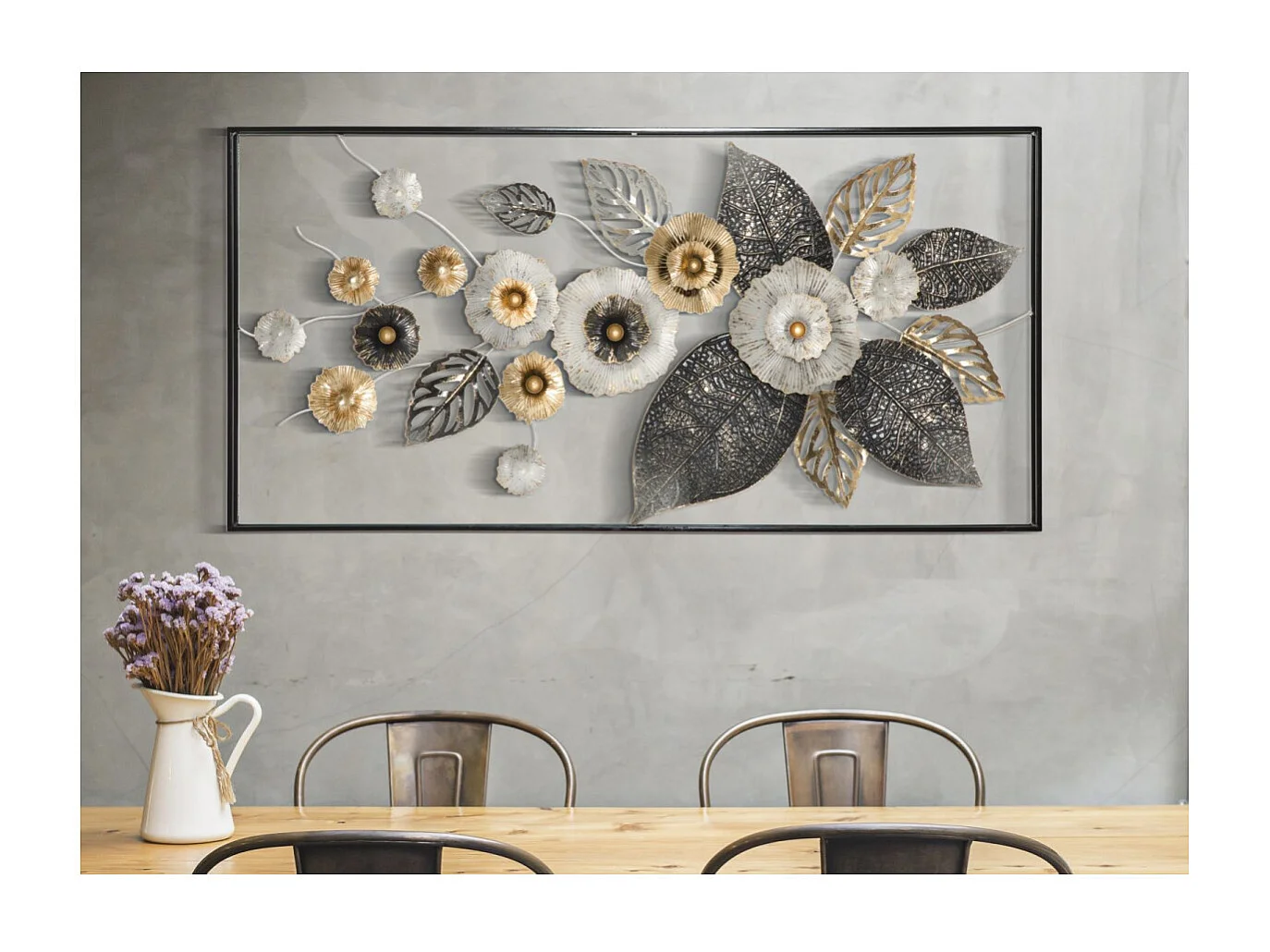 Décoration Murale Encadrée en Métal "Frame" 120cm Multicolore