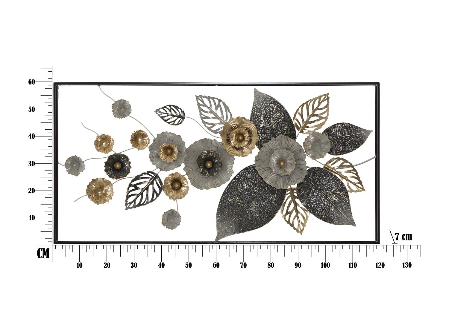 Décoration Murale Encadrée en Métal "Frame" 120cm Multicolore