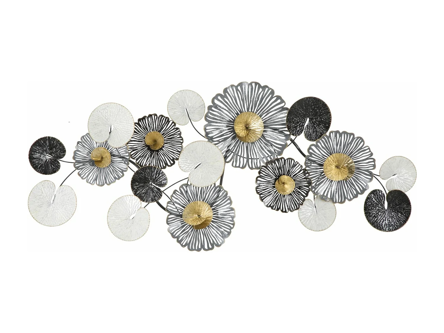 Pannello decorativo 3D in metallo multicolore cm 143x8,5x64