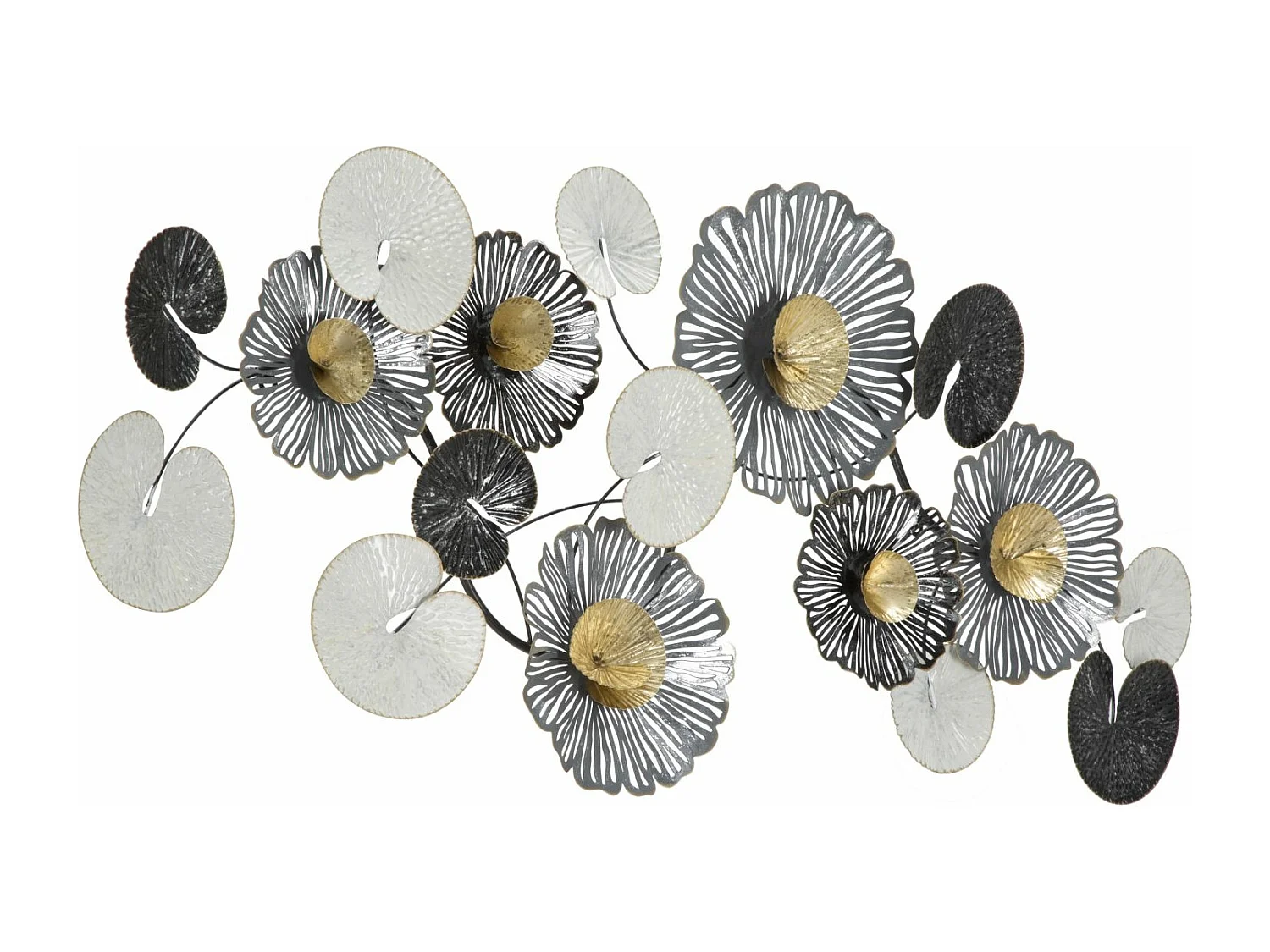 Panneau décoratif 3D en métal multicolore cm 143x8,5x64