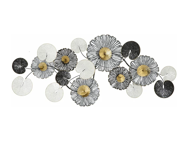 Panneau décoratif 3D en métal multicolore cm 143x8,5x64